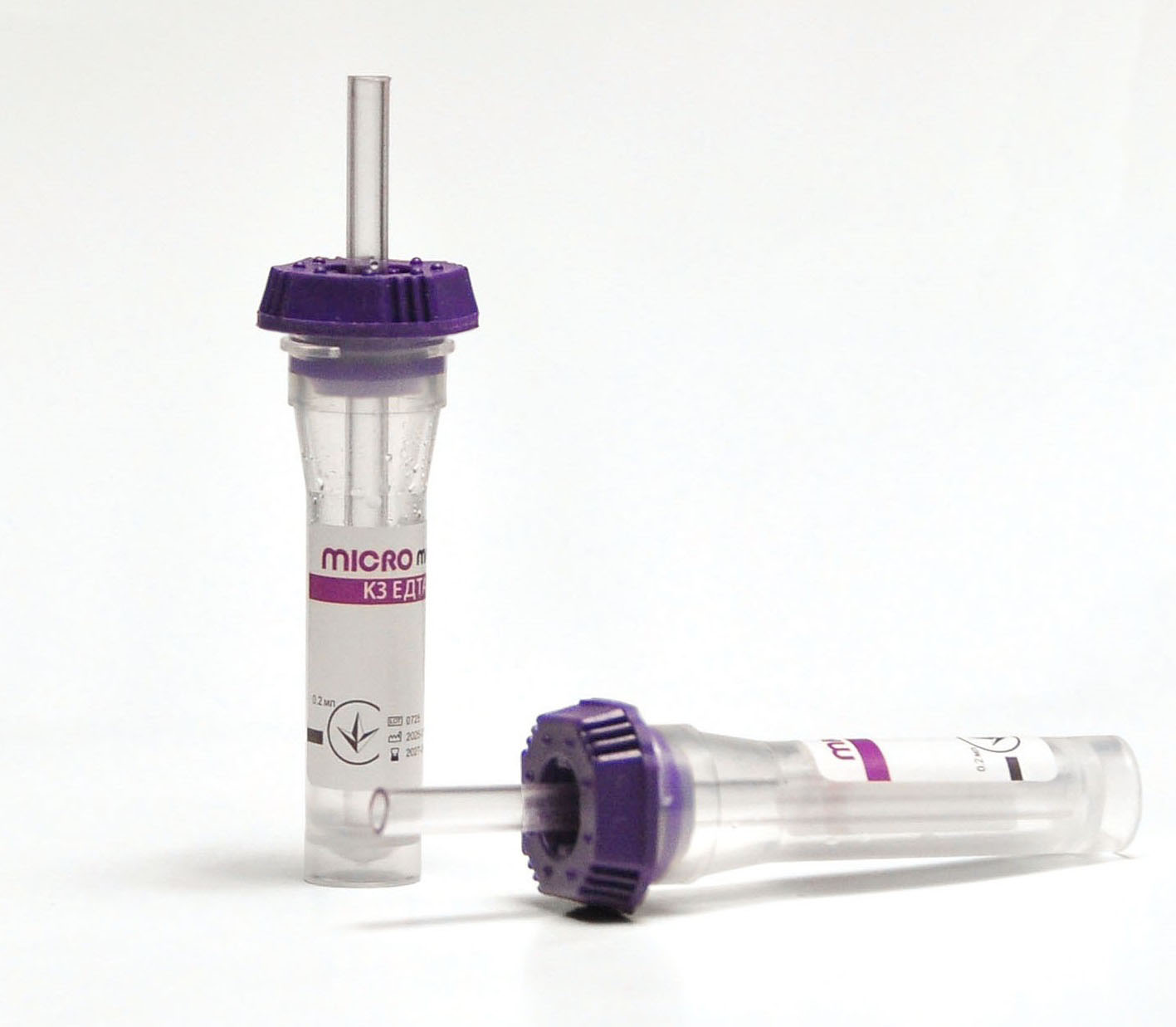 Пробірка для забору капілярної крові з капіляром MICROmed з K3 EDTA 0,2 мл, пак. 100 шт. Пробірка для забору капілярної крові з капіляром MICROmed з K3 EDTA 0,2 мл, пак. 100 шт.